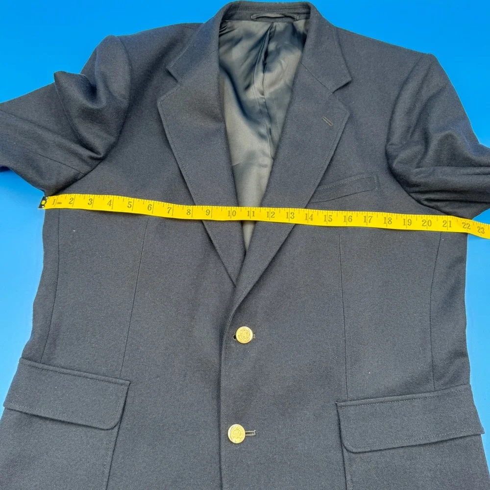 VTG Arnie Arnold Palmer Mens Navy Wool Blazer Gold Button Sport Coat‎ 42R
